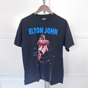 Vintage Elton John Concert Tour T-Shirt Delta Size L
